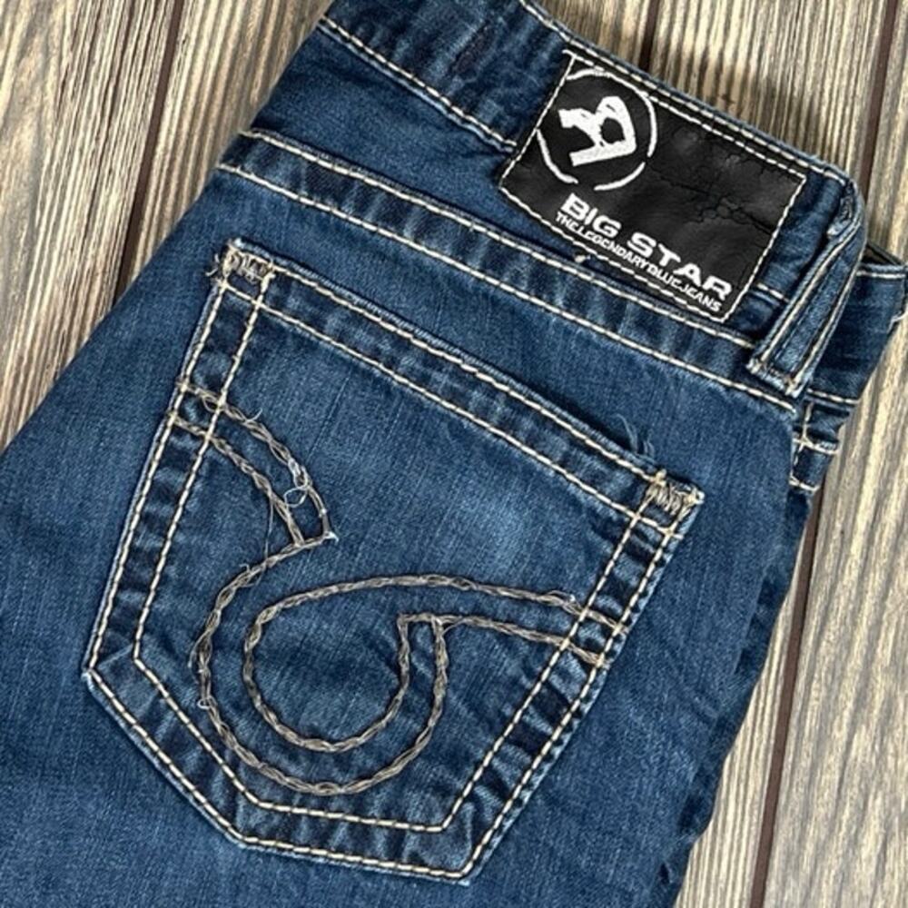 Big Star‎ Jeans Union Straight Women 32x32 Classic Designer Mid Rise 100% Cotton